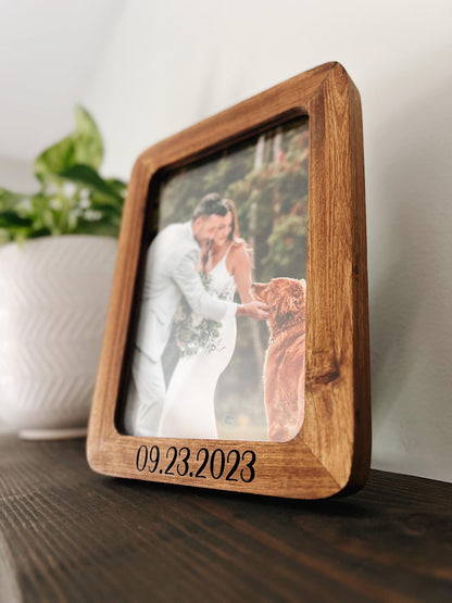 Engraved Personalized 8x10 Wooden Picture Frame