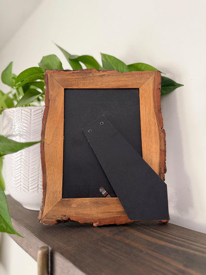 Engraved Live Edge Personalized Picture Frame