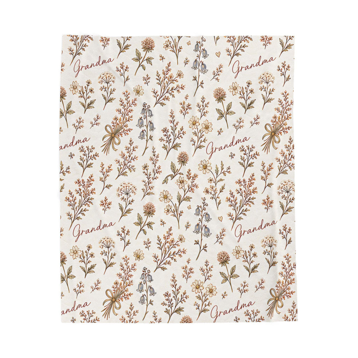 Floral Velveteen Plush Blanket