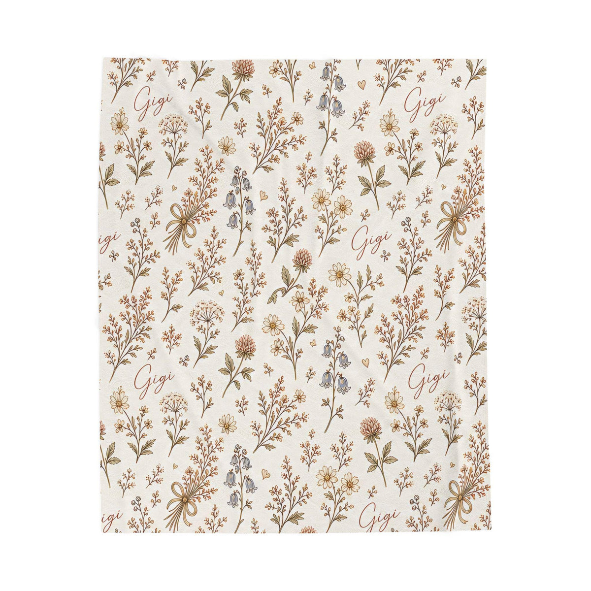 Floral Velveteen Plush Blanket