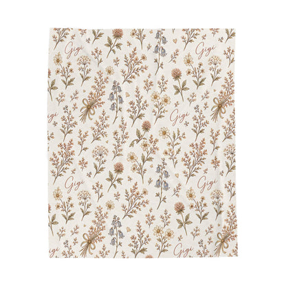 Floral Velveteen Plush Blanket