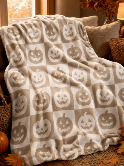 Pumpkin Halloween Plush Blanket