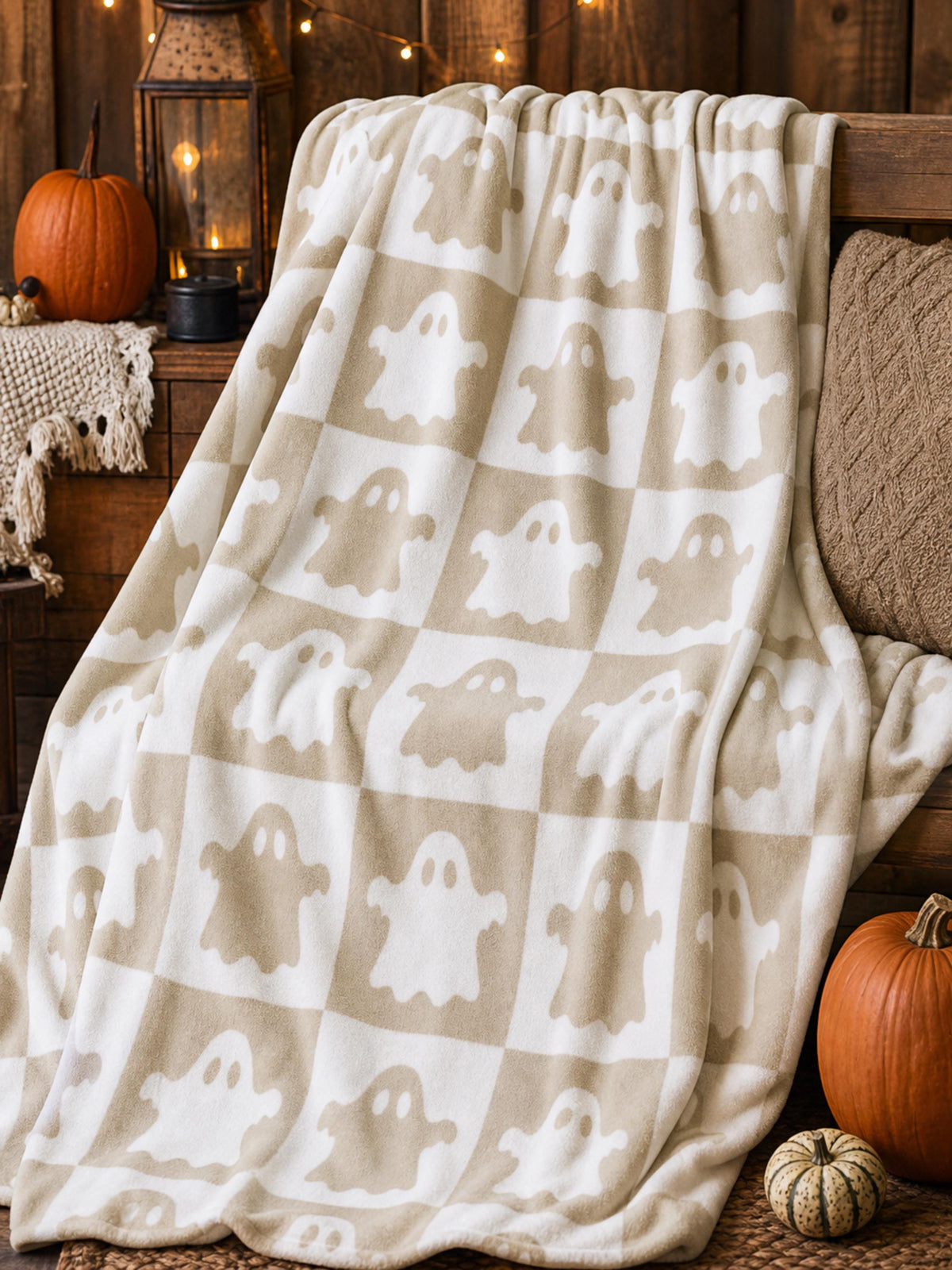 Ghost Halloween Plush Blanket